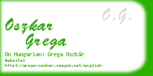 oszkar grega business card